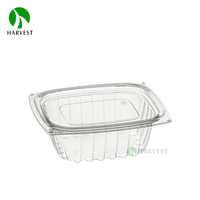 Boîtes de conservation alimentaire jetables transparentes en PET avec couvercles pour emballage à emporter, impression par estampage, préservation des fruits et légumes frais