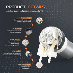 مضخة تمعجية صغيرة للمختبرات من LEFOO بمحرك تيار مستمر 12 فولت/<span class=keywords><strong>24</strong></span> فولت، بتدفق 120 مل/دقيقة، مع أنبوب سيليكون لآلات المشروبات - Product Image 5