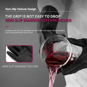 Aangepaste Groothandel Zwart Zuur En Alkali Anti-Corrosie Anti-Slip Rubber Handschoenen Gedrukt Logo Auto Reparatie Chemische Huishouden - Product Image 2