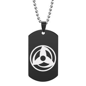 Collar de Anime Akatsuki, Uchiha <span class=keywords><strong>Itachi</strong></span> <span class=keywords><strong>Sharingan</strong></span>, Colgante de Metal Ninja, Accesorio de Cosplay para Hombre y Mujer, Regalos de Halloween - Product Image 3