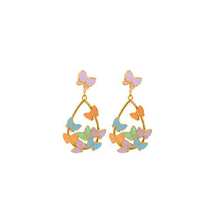 Pendientes de Moda con Diseño de Mariposa, Acero Inoxidable 316L, Baño de Oro PVD, Resistentes y Sostenibles - Product Image 2