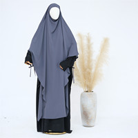 Nouveau Khimar Long Style Chador 2025 Avec Attache, Niqab Nida Modeste Pour Femmes Musulmanes, Hijab à Nouer Par-Dessus La Tête, Foulard de Prière Pour Femme