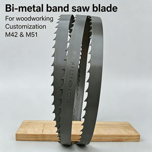 Hoja de sierra de cinta bimetálica para cortar madera, resistente al desgaste y afilada, ideal para carpintería, aserraderos y trabajos de bricolaje en madera. - Product Image 1