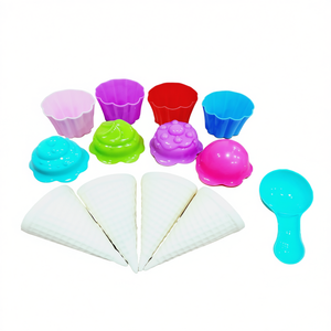 Ensemble de jeu de magasin de desserts et de crèmes glacées pour enfants, jeu de rôle de cuisine, emballé en filet - Product Image 2