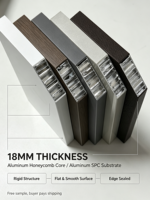 Panneau en nid d'abeille en aluminium SPC de 18 mm, panneau composite léger pour armoire de cuisine