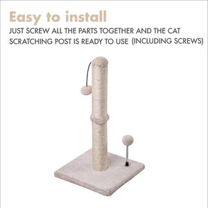 Árbol de Actividades para Gatos Pequeños, Moderno y Sencillo, de Felpa Crema, con Múltiples Niveles, Modelo 2026 - Product Image 3