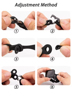 Bracelets de montre intelligente en silicone à double chaîne élastique creux respirant pour Iwatch Series 10 9 8 7 6 Multi-tailles Mode - Product Image 2