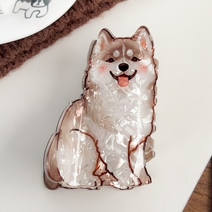 Nuevo Clip para el Cabello de PVC con Diseños de Perritos Adorables (Samoyed, Corgi, Border <span class=keywords><strong>Collie</strong></span>), Pinzas de Tiburón Personalizadas para Cola de Caballo, Accesorio para el Cabello para Mujer - Product Image 6