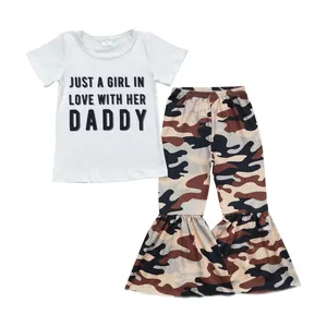 Just a girl in love with her daddy girls wholesale RTS toddler clothes kids clothing baby clothes kids clothing sets