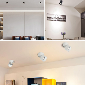 Loso ไฟสปอตไลท์ LED ติดเพดาน10W 20W 30W 40W อะลูมิเนียมพับได้สีขาวดำภายในอาคาร - Product Image 4