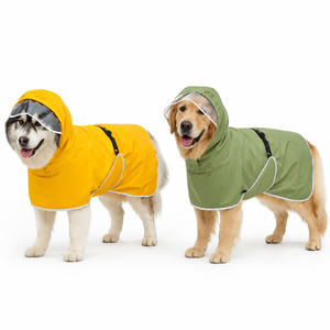 Ropa para Mascotas al por Mayor, Impermeable <span class=keywords><strong>de</strong></span> Alta Calidad, Personalizado, Ajustable, para Todo el Cuerpo, Chubasquero para Perros - Product Image 1