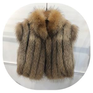 เสื้อกั๊กขนสุนัขจิ้งจอกคุณภาพสูงเสื้อโค้ทตัวนอกสำหรับผู้หญิงเสื้อโค้ทขนแรคคูนแท้เสื้อกั๊กขนฟูนุ่มสำหรับผู้หญิง - Product Image 2