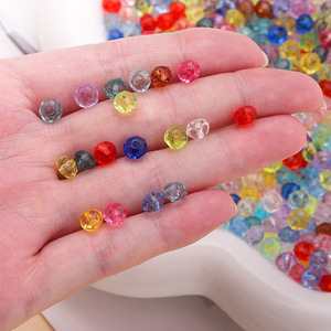 Acrylic Flat <b>Beads</b> 6mm Colored Transparent Loose Round <b>Beads</b> For Bracelet Making DIY Jewelry Accessories Bulk Wholesale - Product Image 3