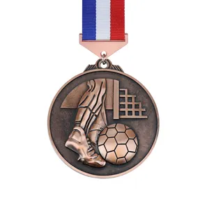 LY Stock Medallas de fútbol láser gratis Imágenes Medalla para personalización de fútbol Medallas personalizadas