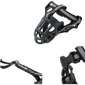 제조 도매 강한 실리콘 반사 조절 총구 물린 증거 총구 바구니 애완 동물 개 입 커버 마스크 - Product Image 4