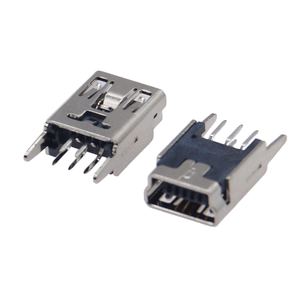 Prise femelle Mini USB 5 broches, options de broches droites/à angle droit, verticale 180° °   Connecteur de type T à montage traversant - Product Image 5