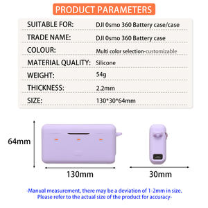 เคสป้องกัน<span class=keywords><strong>แบ</strong></span><span class=keywords><strong>ต</strong></span>เตอรี่ซิลิโคนสำหรับ DJI 0smo 360เคสแบตเตอรี่ไร้สาย TWS ฝาครอบสำหรับ airpods Pro - Product Image 3