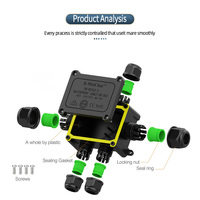 Bornier Ip68 Joint de câble Anneau en silicone Boîtes de jonction étanches à 5 voies