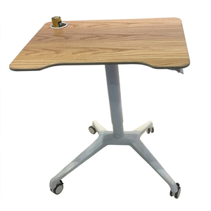 Có thể điều chỉnh chiều cao khí nén ngồi đứng máy tính xách tay giỏ hàng Ergonomic cán Máy Trạm với khóa bánh xe bàn máy tính bảng - Product Image 1