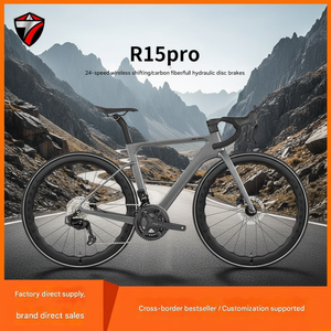 Vélo de course sur <span class=keywords><strong>route</strong></span> en fibre de carbone à module élevé R15pro Aero avec câbles entièrement intégrés et vis dissimulées pour compétition professionnelle sur <span class=keywords><strong>route</strong></span> - Product Image 2