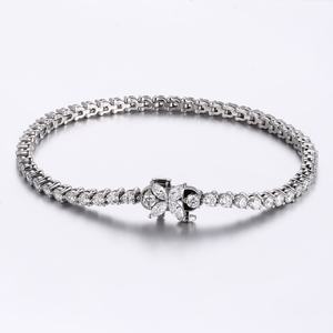 สร้อยข้อมือเทนนิสเพชรแล็บทรงมาร์ควิส 18K ทองคำแท้สำหรับผู้หญิง พร้อมใบรับรอง IGI สไตล์เครื่องประดับยอดนิยม ของขวัญวันวาเลนไทน์ - Product Image 1