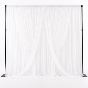 Custom Chiffon Wedding <b>Backdrop</b> Curtain for Event Rental Banquet Stage and Venue Supplier Project - Product Image 1