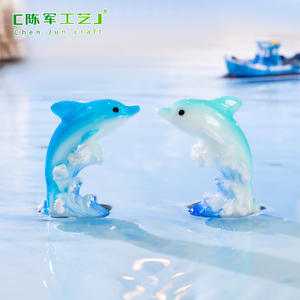 ชุนจุนจุนภูมิทัศน์ตุ๊กตาปลาโลมาเจ็ดสีอุปกรณ์ตกแต่งทะเลแบบทำมือเครื่องประดับขนาดเล็กสำหรับตกแต่งรถตั้งโต๊ะ - Product Image 5