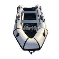Bateau pneumatique de luxe Orca Hypalon en aluminium de 11 pieds avec moteur, idéal pour la pêche en lac, le surf et l'aviron