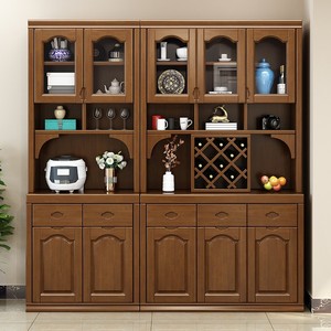Modern Chinese Style Solid Wood <b>Sideboard</b> 900mm+ Multifunction <b>Storage</b> Cabinet For Dining Room And Living Room - Product Image 1