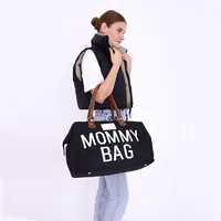 Good Quality Diaper Tote Bag PU Leather Diaper Bag Large Capacity Nappy Baby Bag with Large Capacity for Mommy