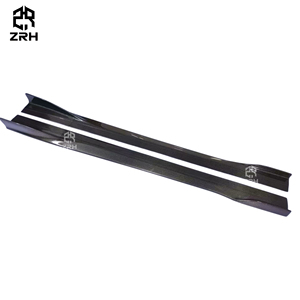 Jupes latérales en fibre de carbone style IMP pour <span class=keywords><strong>Mercedes</strong></span> Benz Classe <span class=keywords><strong>C</strong></span> W205 AMG C63 Berline Coupé 2015-2021 Kit carrosserie en fibre de carbone - Product Image 2