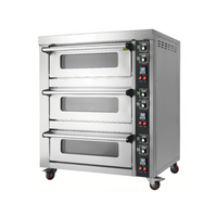Four à pâtisserie commercial à commande par bouton électrique avec thermostat réglable et minuterie intégrée 4400W pour boulangerie