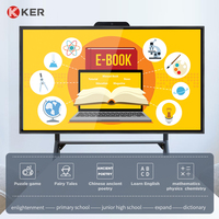 Écran interactif numérique pour salle de classe KER 65 75 86 100 110 pouces, écran tactile plat, tableau blanc interactif, tableau intelligent