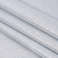 Tissu PU uni à texture fine, paillettes scintillantes, pigments pastel, haute brillance, Budiglitt 0,5 mm, résistant à l'abrasion