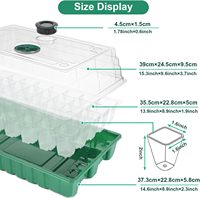 6 pièces 240 plateau de culture de plantes cellulaires avec dôme à couvercle surélevé transparent pour semis d'intérieur serre pépinière Pot plateau de démarrage de graines