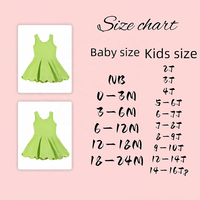 Robe moderne DH ODM pour filles, à ourlet festonné, vert néon uni, sans manches, style jupe patineuse, idéale pour pique-nique estival et tennis, tendance actuelle