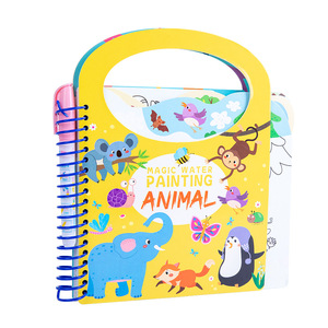 Libro de Pintura al Agua para Niños, Juguete Educativo Temprano de Madera, <span class=keywords><strong>Dinosaurios</strong></span> y Animales, Libro de Dibujo DIY para Bebés, Juguetes Montessori - Product Image 1