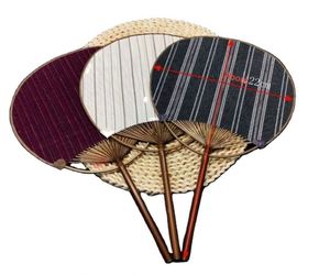 Éventail rond fait main, éventail à main coloré de style chinois avec manche en bambou, cérémonie du thé - Product Image 2