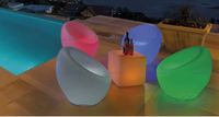 Akzeptieren Sie nur Anpassung Rotations formen Leuchtende Kunststoff möbel LED-Sofa LED-Würfel Kommerzielle Verwendung Modern Strong