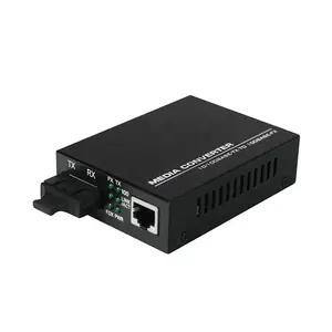 Duplex Fiber Single Mode 10/100M Gigabit Ethernet Optical Fiber Media Converter