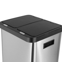 Conteneur à 3 compartiments Poubelles de recyclage de qualité intelligente Poubelle domestique Poubelle 3 en 1 Poubelle à poussière