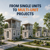 Solution Modulaire de Maison Conteneur Préfabriquée Isolée à Installation Rapide pour la Communauté Résidentielle