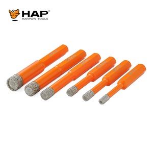 Emballage blister 6 pièces ensemble de forets à noyau de diamant brasés 5mm 6mm 6.5mm 8mm 10mm 12mm Kit de scie cloche à tige hexagonale - Product Image 4