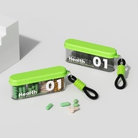 Pastillero Portátil Semanal de 7 Días, Mini Organizador de Medicamentos con Compartimentos para Viajes y Uso Diario, Caja de Plástico para Almacenamiento de Medicamentos