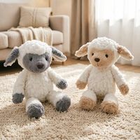 Peluche Mouton Lestée en Gros, Adorable Poupée Agneau avec Visage Gris et Blanc, 35cm, Tissu Ultra Doux, Doudou, Jouet en Peluche, Cadeau