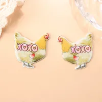 1 Paar Valentijn Vrouw Bengelen Oorbellen Acryl Grappige Xoxo Kip Rose Sieraden Voor Vrouw Meisje Vakantie Verjaardagscadeau
