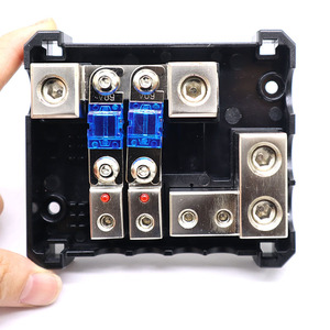 Portafusibili Universale 12V 24V 60A per Stereo Auto, Blocco di Alimentazione con Una Ingressione e Tre Uscite, Unità ANS per Auto, Camion, <span class=keywords><strong>Barca</strong></span>, Camper, Lavori di Modifica Audio - Product Image 2