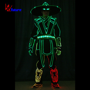 Costume de <span class=keywords><strong>danse</strong></span> LED programmable WL-0233, fibre optique, vêtements pour hommes, costumes d'opéra, costumes de chevalier, costumes de samouraï, costumes traditionnels chinois - Product Image 3