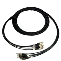 Câble optique multimode blindé en TPU 10G 4 cœurs OM3 pour extérieur, diamètre extérieur 5,0 mm avec connecteur