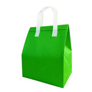 Sac isotherme spécial en tissu non tissé avec poignée longue, imprimé par transfert thermique, étanche et isolant en feuille d'aluminium pour livraison à emporter - Product Image 5